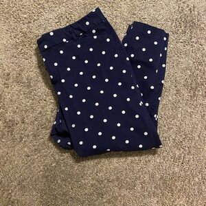 Old Navy Navy Blue Polka Dot Cropped Pants
